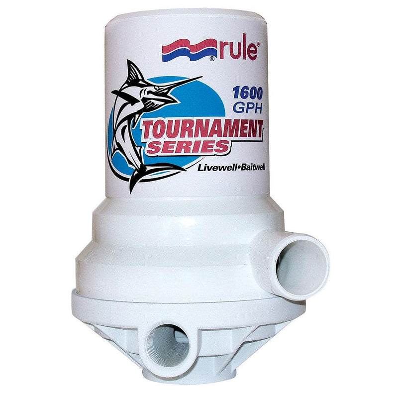 Rule Tournament Series 1600 GPH Livewell Pump Dual Port [209FDP] - Essenbay Marine