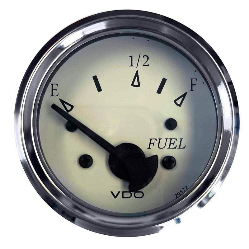 VDO Cockpit Marine 52MM (2-1/16") Fuel Level Gauge - White Dial/Chrome Bezel [301-15278] - Essenbay Marine