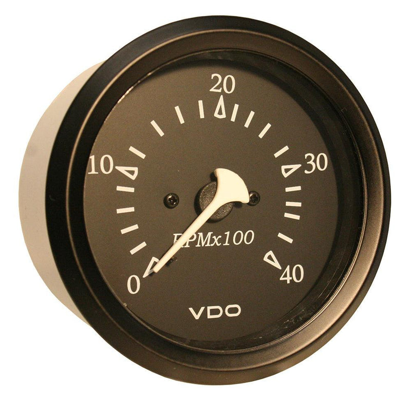 VDO Cockpit Marine 85MM (3-3/8") Diesel Tachometer - 4000 RPM - Black Dial/Bezel [333-11915] - Essenbay Marine
