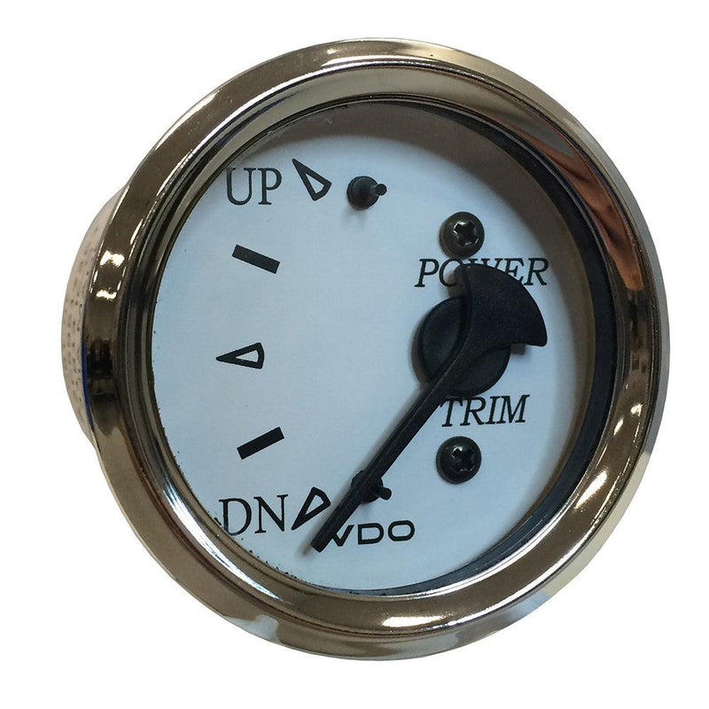 VDO Cockpit Marine 52MM (2-1/16") Trim Gauge f/Johnson/Envinrude Engines - White Dial/Chrome Bezel [382-15280] - Essenbay Marine