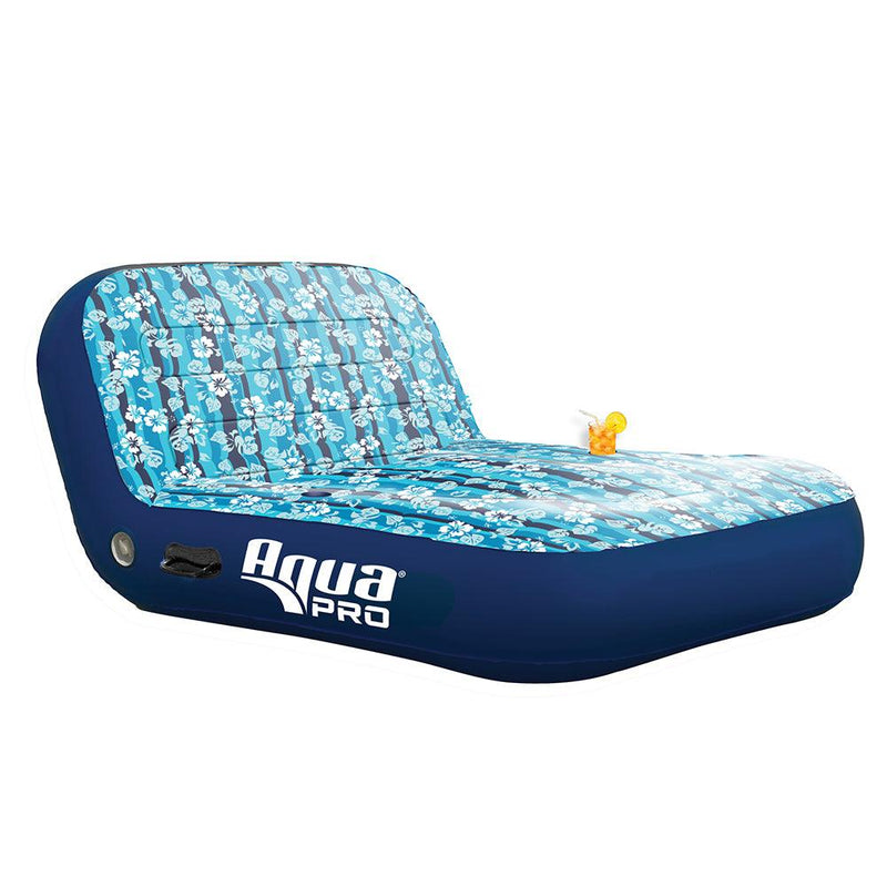 Aqua Leisure Ultra Cushioned Comfort Lounge Hawaiian Wave Print - 2-Person [APL17011S2] - Essenbay Marine
