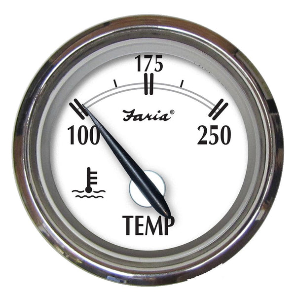 Faria Newport SS 2" Water Temperature Gauge - 100 to 250 F [25002] - Essenbay Marine