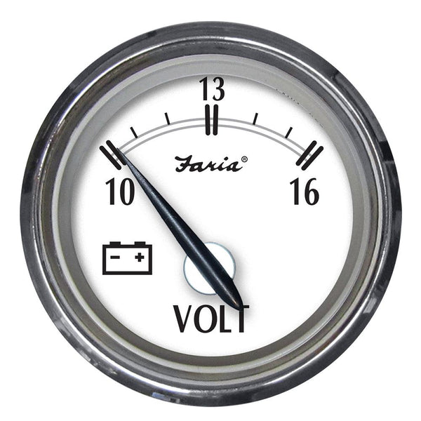 Faria Newport SS 2" Voltmeter - 10 to 16V [25009] - Essenbay Marine