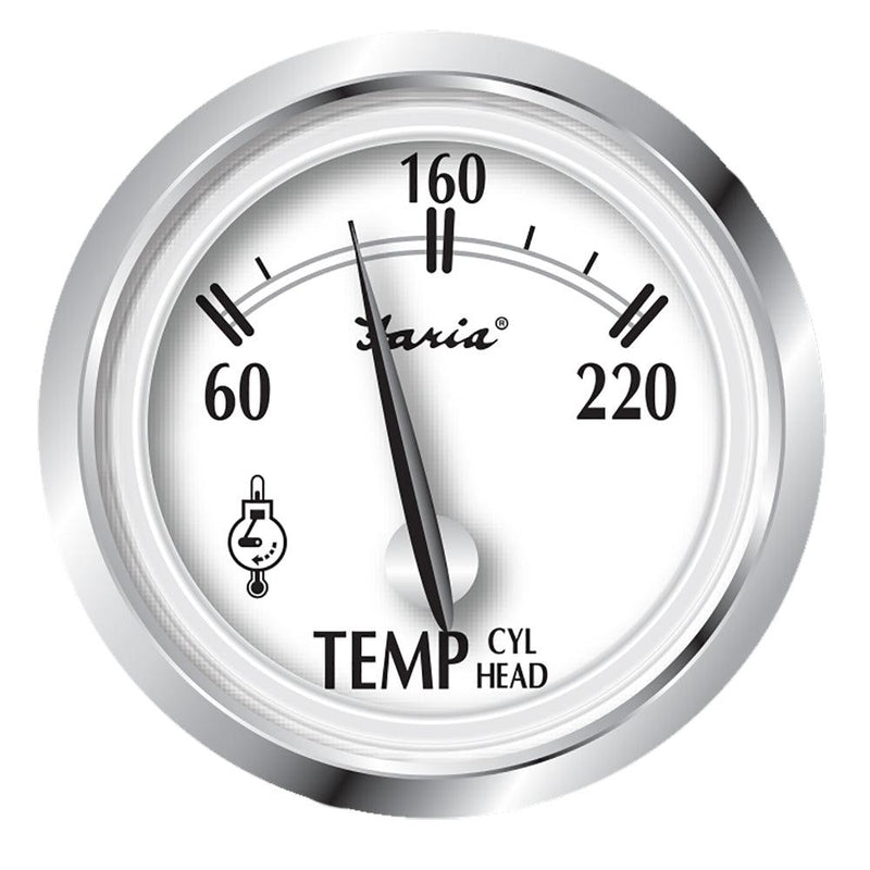 Faria Newport SS 2" Cylinder Head Temperature Gauge w/Sender - 60 to 220 F [25011] - Essenbay Marine