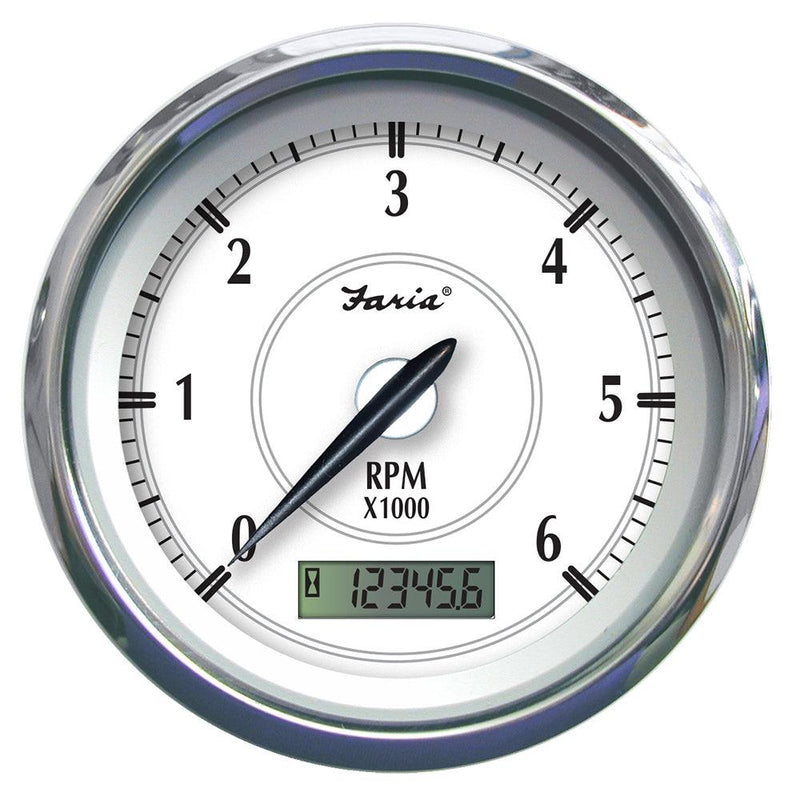 Faria Newport SS 4" Tachometer w/Hourmeter f/Gas Outboard - 7000 RPM [45005] - Essenbay Marine