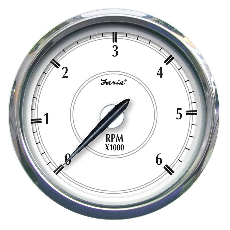 Faria Newport SS 5" Tachometer f/Gas Inboard - 6000 RPM [45013] - Essenbay Marine