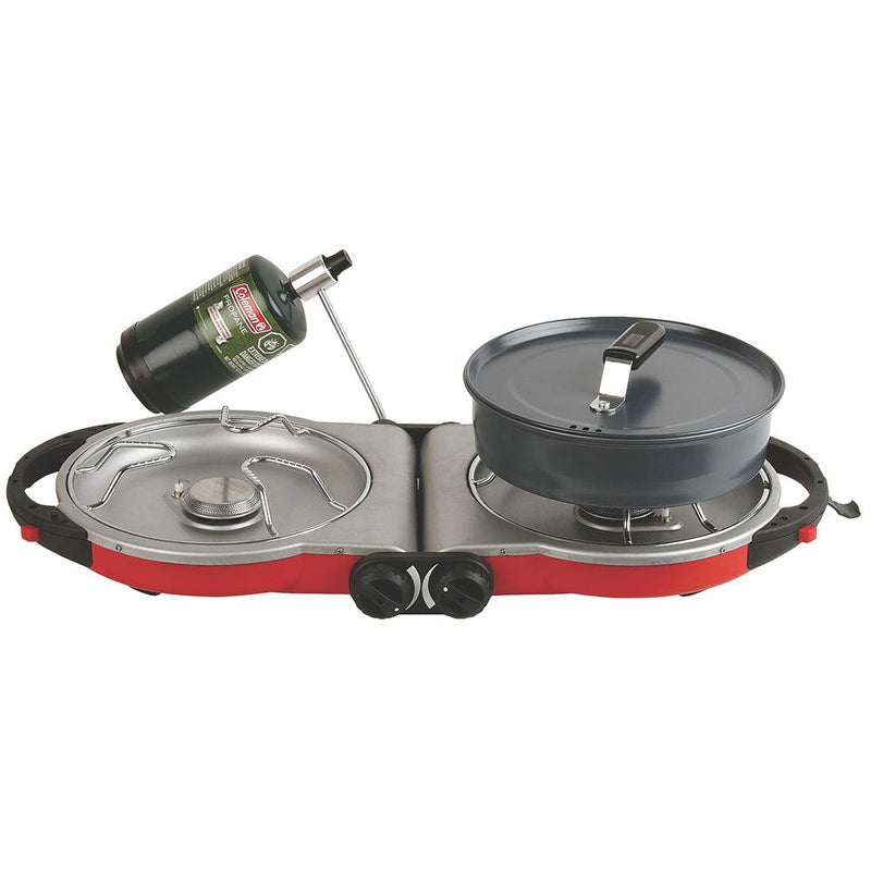 ColemanPerfectFlow InstaStart Fold N Go Stove - 2-Burner [2000038018] - Essenbay Marine