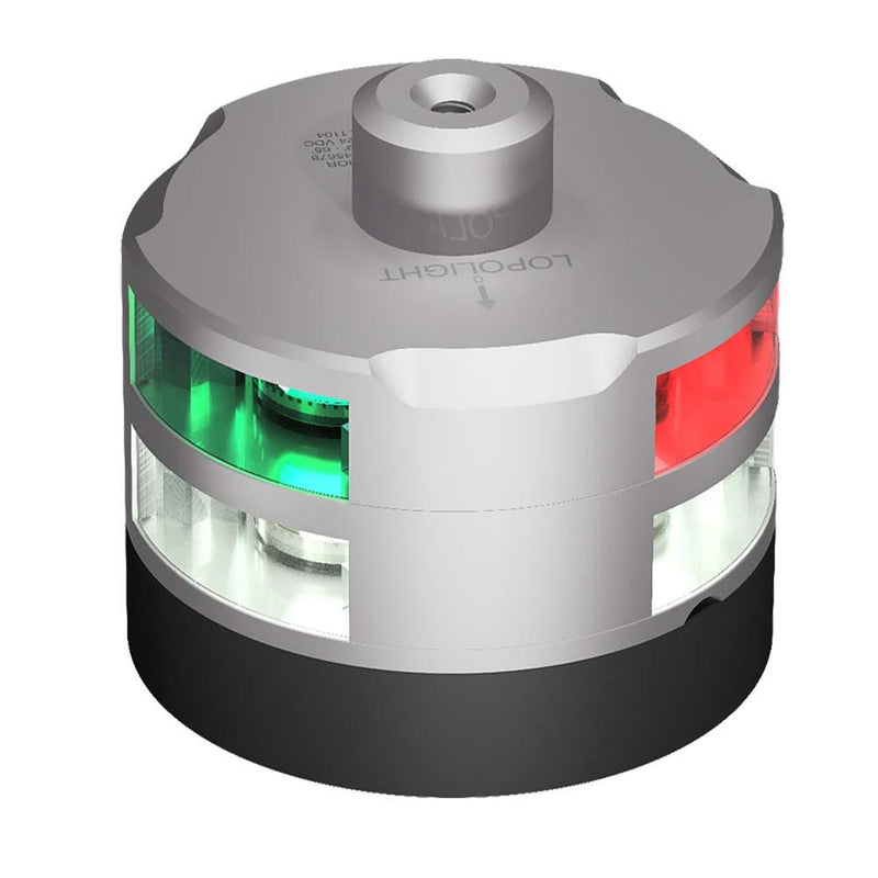 Lopolight Series 201-007 - Tri-Color Navigation/Anchor/Windex Light - 2NM - Horizontal Mount - Silver Housing [201-007G2SW-30M] - Essenbay Marine