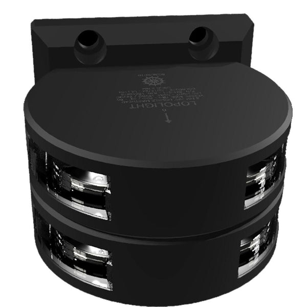 Lopolight Series 201-011 - Double Stacked Masthead Light - 3NM - Vertical Mount - White - Black Housing [201-011ST-B] - Essenbay Marine