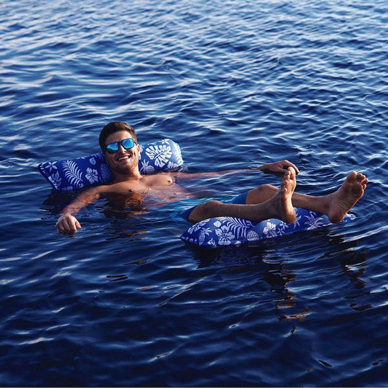 Aqua Leisure 4-In-1 Monterey Hammock Supreme XL 53" x 31.5" - Hibiscus Pineapple Royal Blue [APL18904S2] - Essenbay Marine