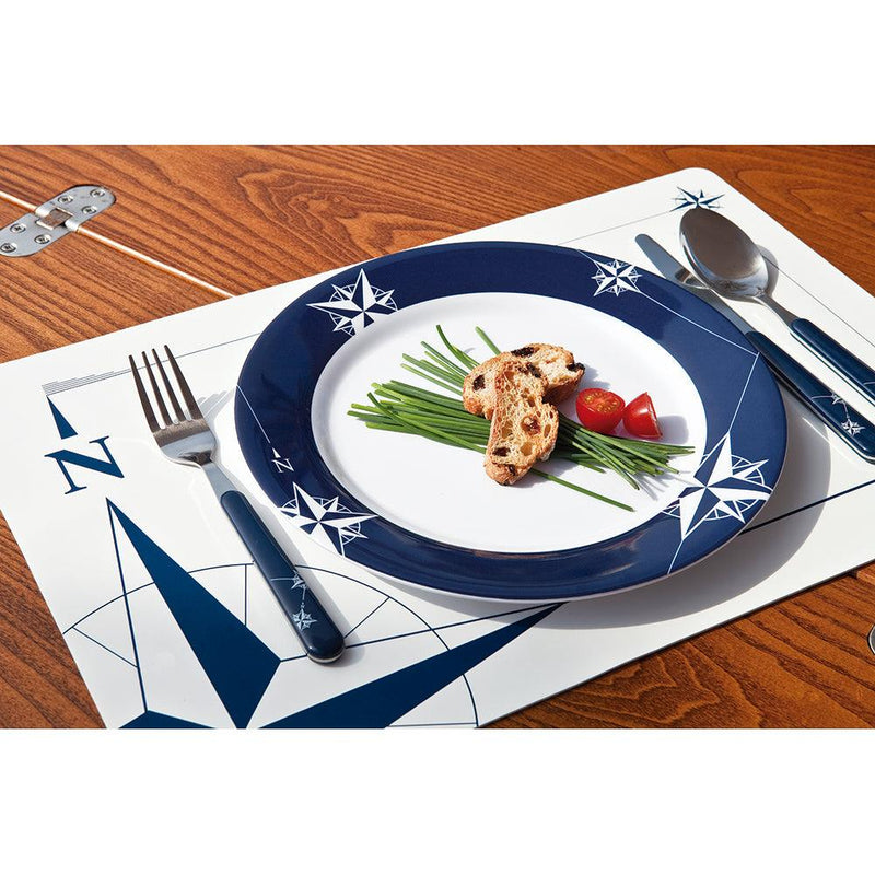 Marine Business Melamine Non-Slip, Flat, Round Dinner Plate - NORTHWIND - 10" Set of 6 [15001C] - Essenbay Marine