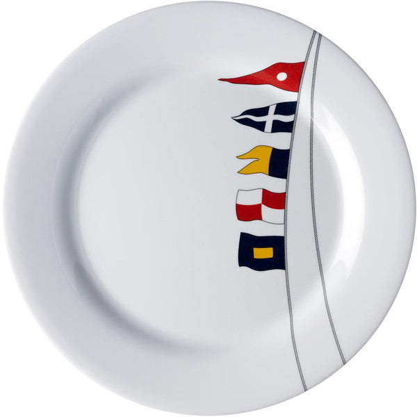 Marine Business Melamine Non-Slip, Flat, Round Dinner Plate - REGATA - 10" Set of 6 [12001C] - Essenbay Marine