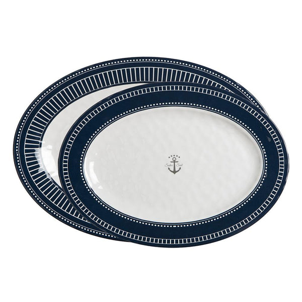 Marine Business Melamine Oval Serving Platters Set - SAILOR SOUL - Set of 2 [14009] - Essenbay Marine