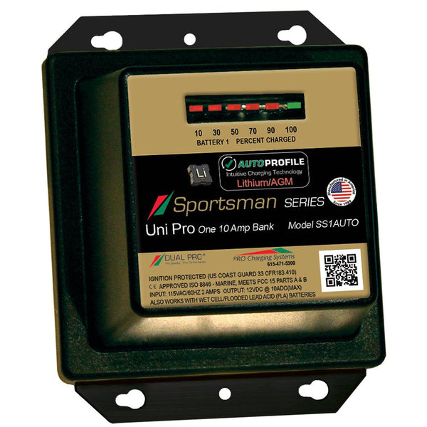 Dual Pro SS1 Auto 10A - 1-Bank Lithium/AGM Battery Charger [SS1AUTO] - Essenbay Marine