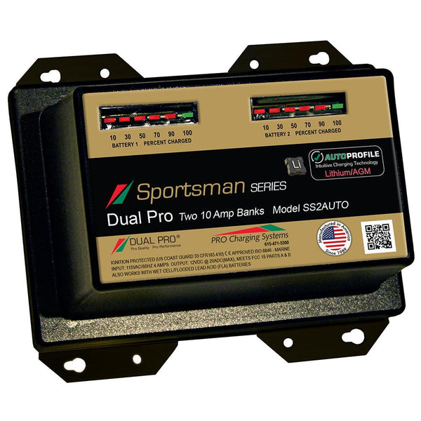 Dual Pro SS2 Auto 20A - 2-Bank Lithium/AGM Battery Charger [SS2AUTO] - Essenbay Marine