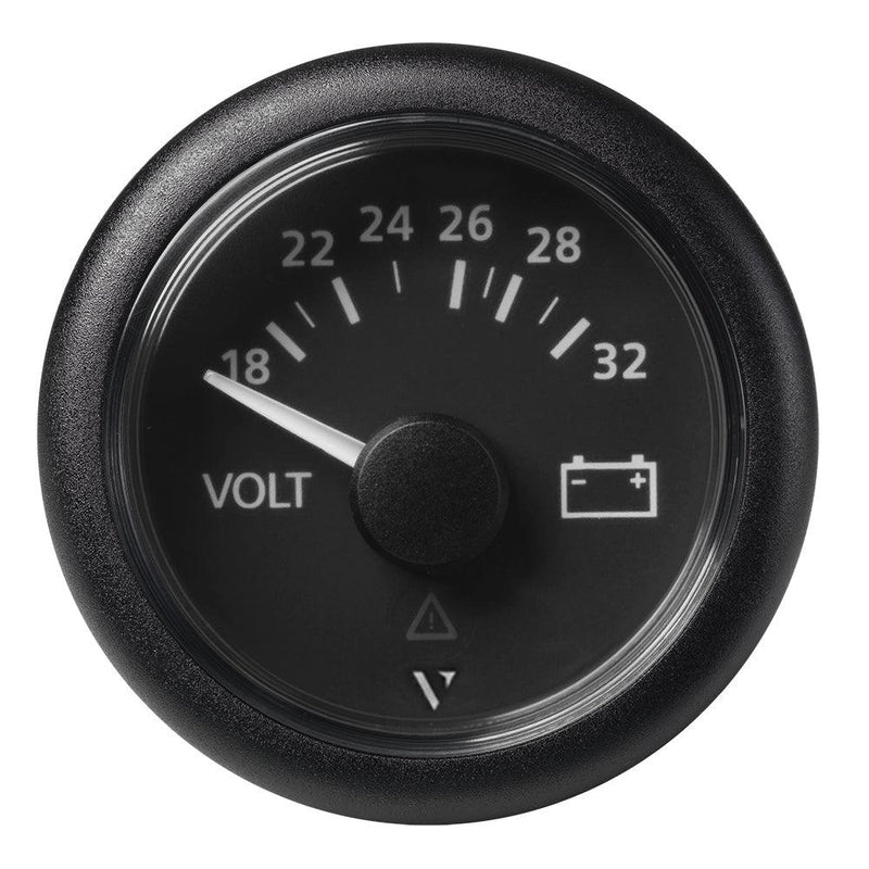 Veratron 52mm (2-1/16") Viewline Voltmeter 18-32V - Black Dial  Bezel [A2C59512458] - Essenbay Marine