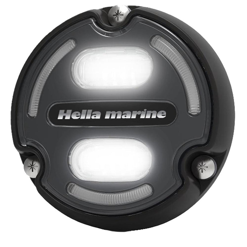 Hella Marine Apelo A2 Blue White Underwater Light - 3000 Lumens - Black Housing - Charcoal Lens w/Edge Light [016147-001] - Essenbay Marine