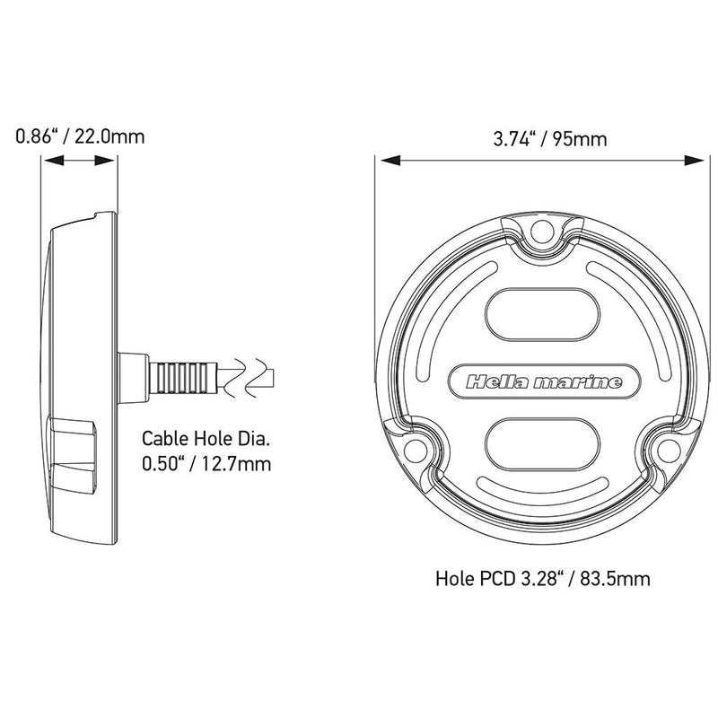 Hella Marine Apelo A2 RGB Underwater Light - 3000 Lumens - Bronze Housing - White Lens w/Edge Light [016148-101] - Essenbay Marine