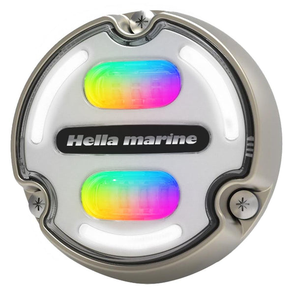Hella Marine Apelo A2 RGB Underwater Light - 3000 Lumens - Bronze Housing - White Lens w/Edge Light [016148-101] - Essenbay Marine