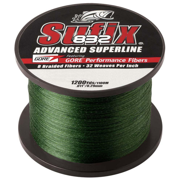 Sufix 832 Advanced Superline Braid - 6lb - Low-Vis Green - 1200 yds [660-306G] - Essenbay Marine