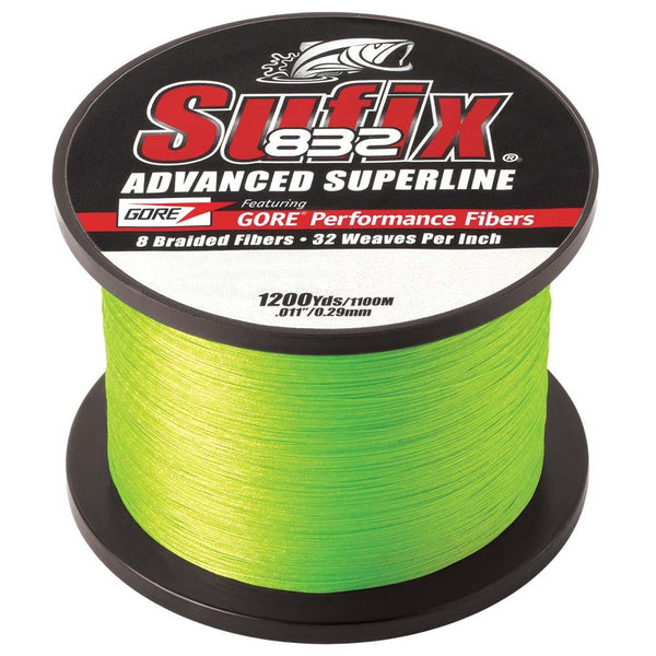 Sufix 832 Advanced Superline Braid - 6lb - Neon Lime - 1200 yds [660-306L] - Essenbay Marine