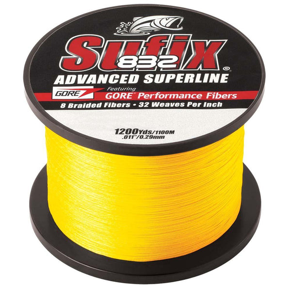 Sufix 832 Advanced Superline Braid - 6lb - Hi-Vis Yellow - 1200 yds [660-306Y] - Essenbay Marine