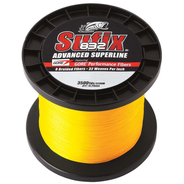 Sufix 832 Advanced Superline Braid - 10lb - Hi-Vis Yellow - 3500 yds [660-410Y] - Essenbay Marine