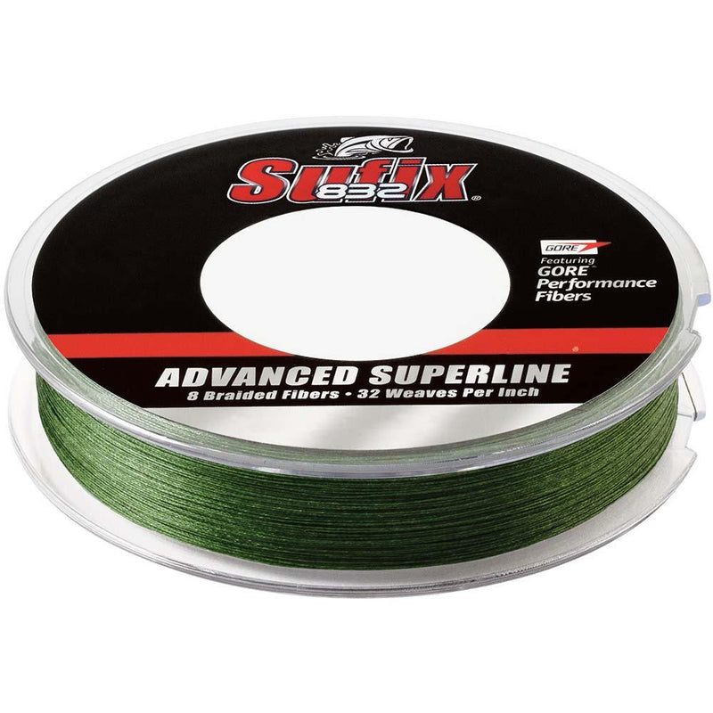 Sufix 832 Advanced Superline 30lb Braid Low-Vis Green