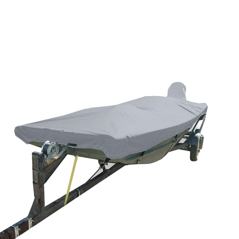 Carver Poly-Flex II Styled-to-Fit Boat Cover f/12.5 Open Jon Boats - Grey [74200F-10] - Essenbay Marine