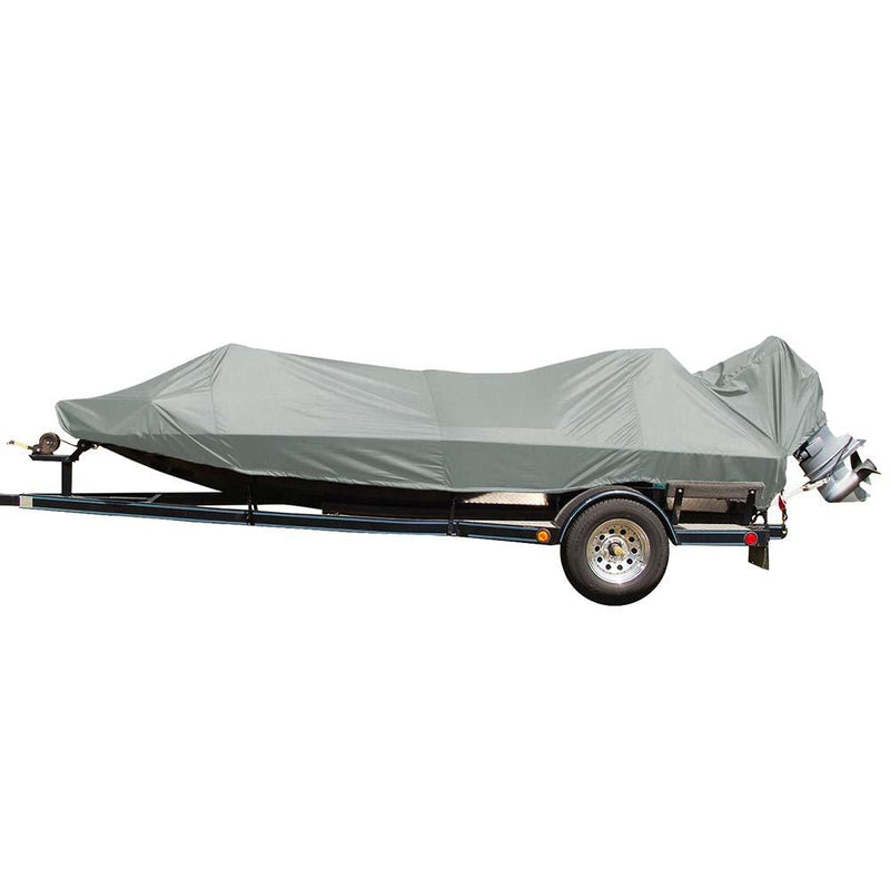 Carver Poly-Flex II Extra Wide Series Styled-to-Fit Boat Cover f/17.5 Jon Style Bass Boats - Grey [77817EF-10] - Essenbay Marine