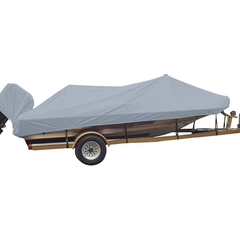 Carver Poly-Flex II Styled-to-Fit Boat Cover f/18.5 Angled Transom Bass Boats - Grey [77918F-10] - Essenbay Marine