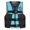 Full Throttle Teen Nylon Life Jacket - Aqua/Black [112200-505-010-22] - Essenbay Marine