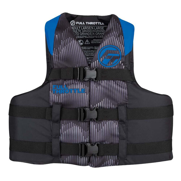 Full Throttle Adult Nylon Life Jacket - 4XL/7XL - Blue/Black [112200-500-110-22] - Essenbay Marine