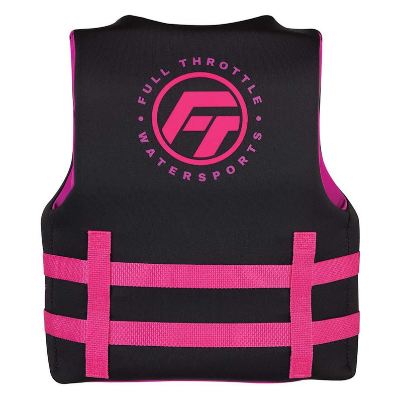 Full Throttle Youth Rapid-Dry Life Jacket - Pink/Black [142100-105-002-22] - Essenbay Marine