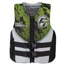 Full Throttle Junior Hinged Neoprene Life Jacket - Green [142400-400-009-22] - Essenbay Marine