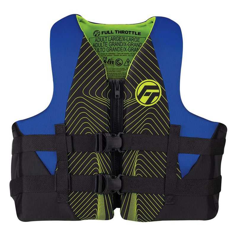 Full Throttle Adult Rapid-Dry Life Jacket - 2XL/4XL - Blue/Black [142100-500-080-22] - Essenbay Marine