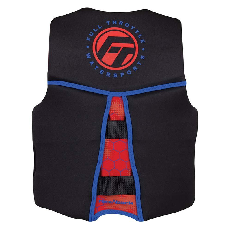 Full Throttle Youth Rapid-Dry Flex-Back Life Jacket - Red/Black [142500-100-002-22] - Essenbay Marine