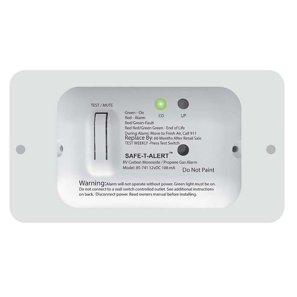 Safe-T-Alert 85 Series Carbon Monoxide Propane Gas Alarm - 12V - White [85-741-WT] - Essenbay Marine