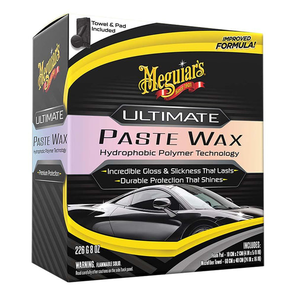 Meguiars Ultimate Paste Wax - Long-Lasting, Easy to Use Synthetic Wax - 8oz [G210608] - Essenbay Marine