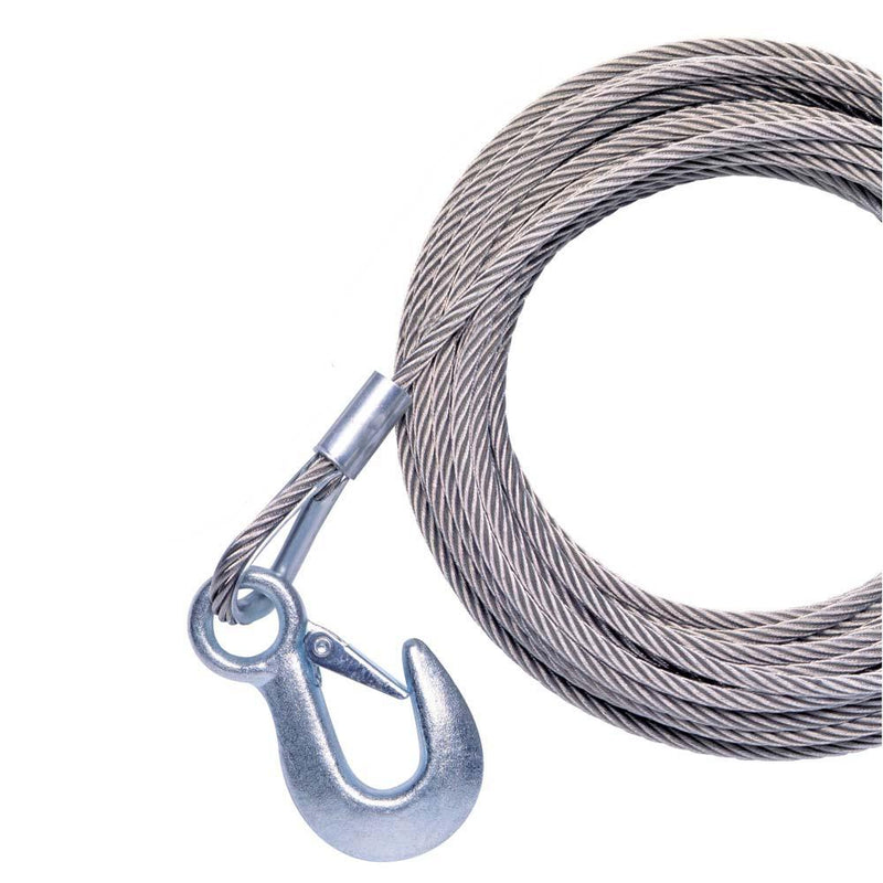 Powerwinch Cable 7/32" x 50 Universal Premium Replacement w/Hook - Stainless Steel [P7185400AJ] - Essenbay Marine