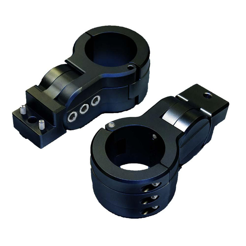 PTM Edge Board Rack Mounts - 2.5" Pipe Clamp - Black [P13198-2500TEBBK] - Essenbay Marine