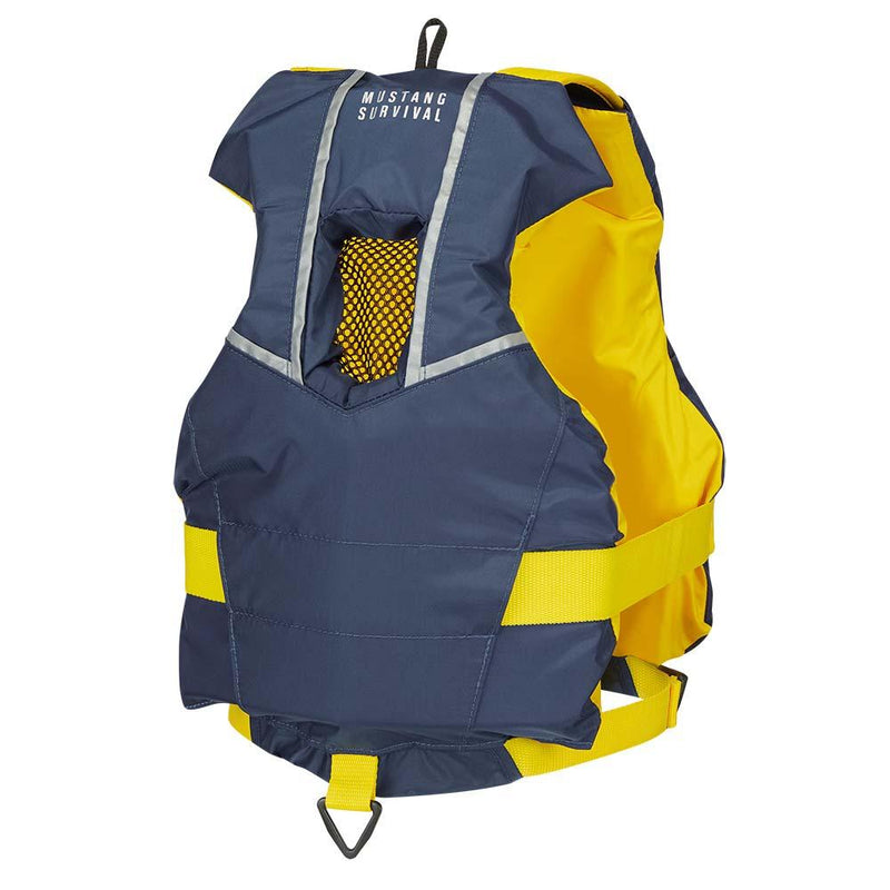 Mustang Youth Bobby Foam Vest - Yellow/Navy [MV2500-5-0-216] - Essenbay Marine