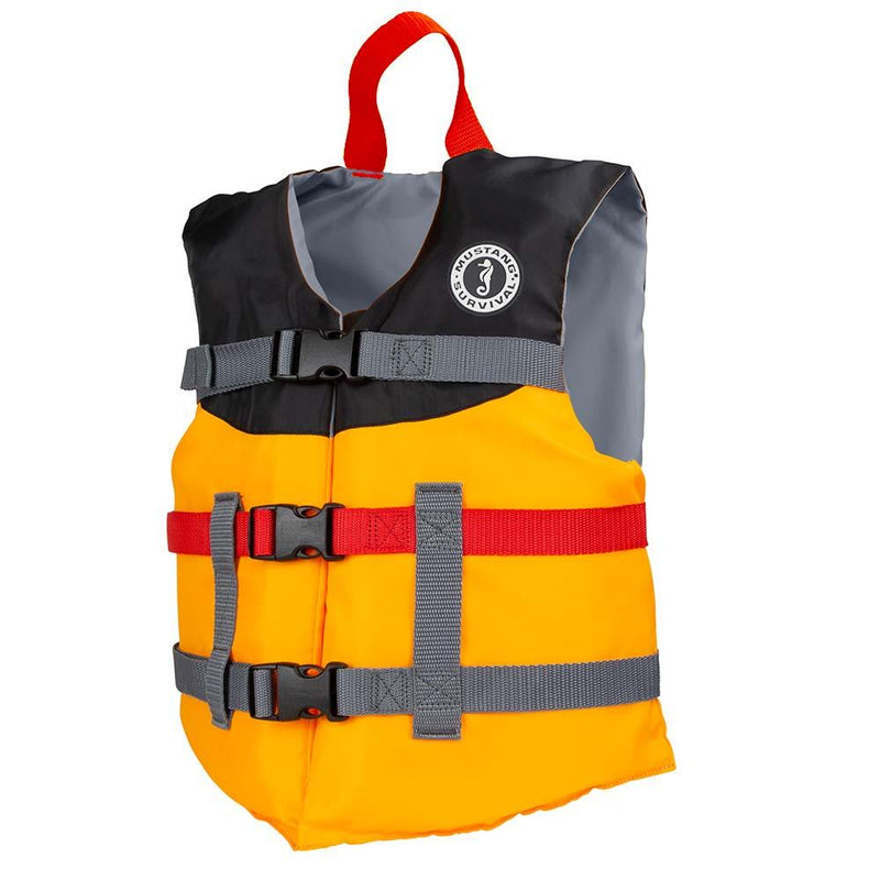 Mustang Youth Livery Foam Vest - Mango/Black [MV2300-203-0-253] - Essenbay Marine