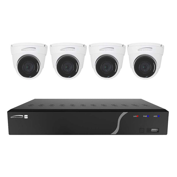 Speco 4 Channel NVR Kit w/4 Outdoor IR 5MP IP Cameras 2.8mm Fixed Lens, 1TB Kit NDAA [ZIPK4N1] - Essenbay Marine