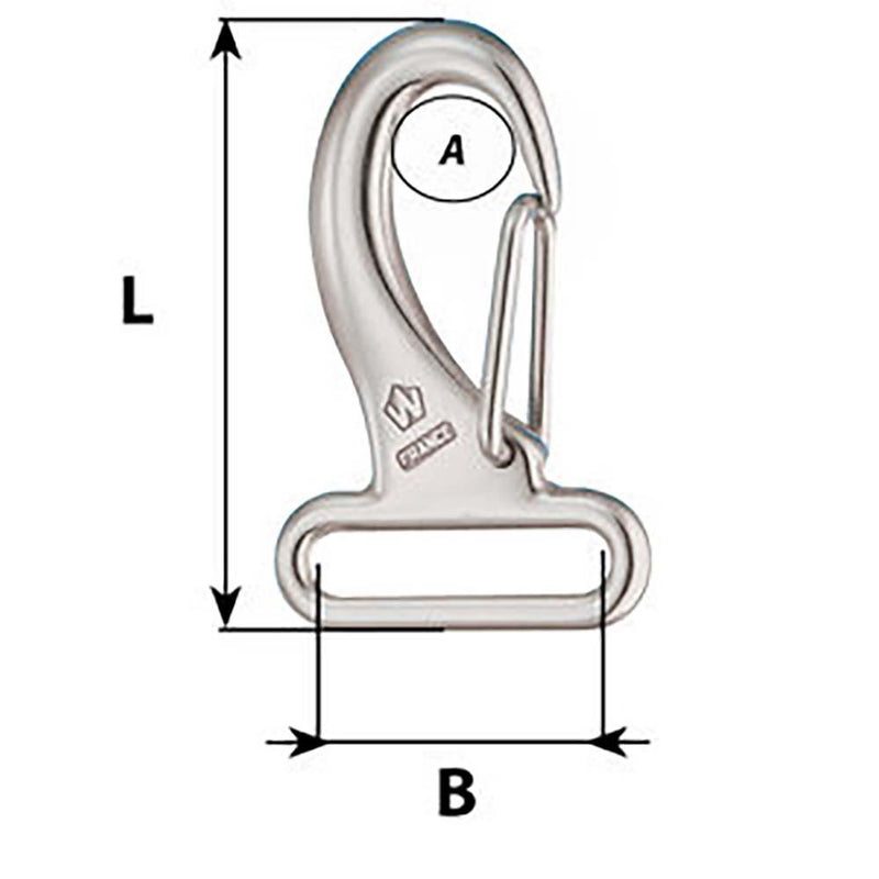 Wichard Webbing Snap Hook - 30mm - Length 60mm [02284] - Essenbay Marine