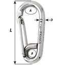 Wichard Symmetric Carbine Hook - Length 100mm - 13/32" [02316] - Essenbay Marine