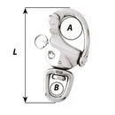 Wichard 2-3/4" Snap Shackle w/Swivel  Clevis Pin - 70mm [02474] - Essenbay Marine