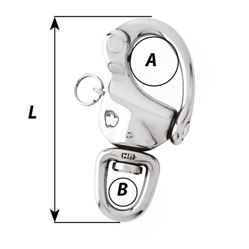 Wichard 3-7/8" Snap Shackle w/Swivel  Clevis Pin [02476] - Essenbay Marine