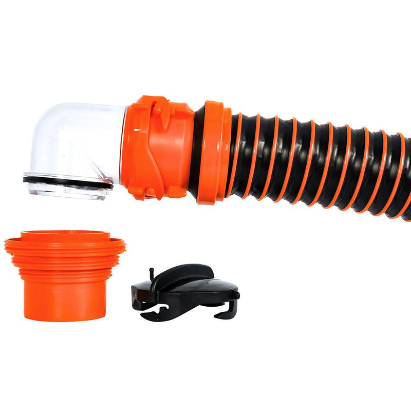 Camco RhinoEXTREME 15 Sewer Hose Kit w/ Swivel Fitting 4 In 1 Elbow Caps [39859] - Essenbay Marine