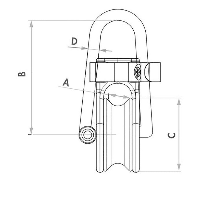 Wichard Soft Snatch Block - 10mm Rope Size [36010] - Essenbay Marine